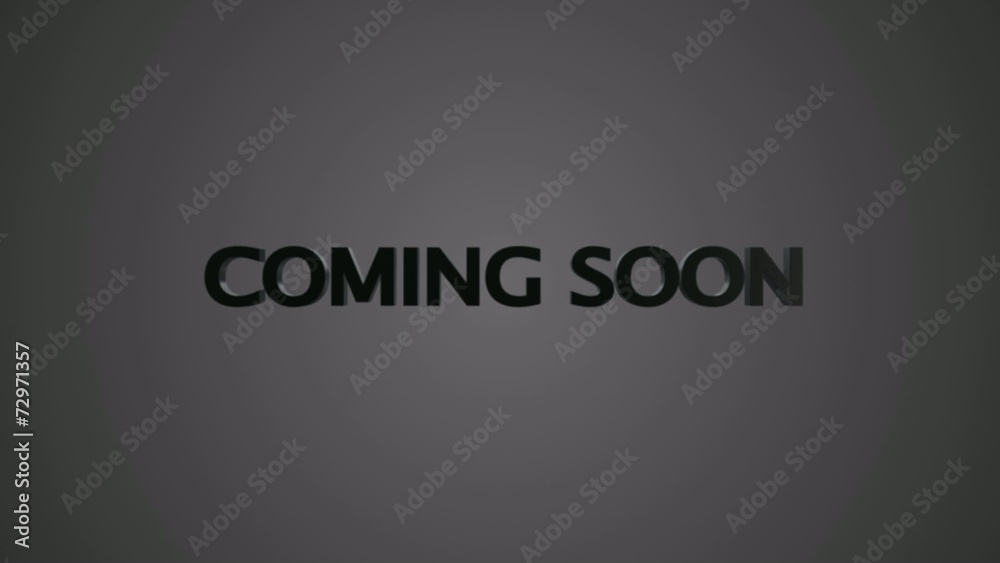 Coming soon 3D motion animation