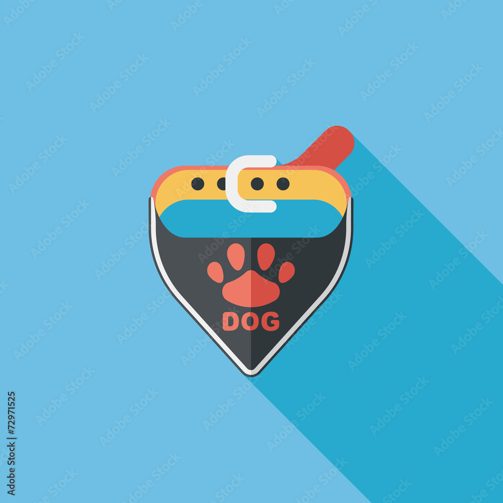 Pet dog chains flat icon with long shadow,eps10 Pet dog chains flat icon with long shadow,eps10