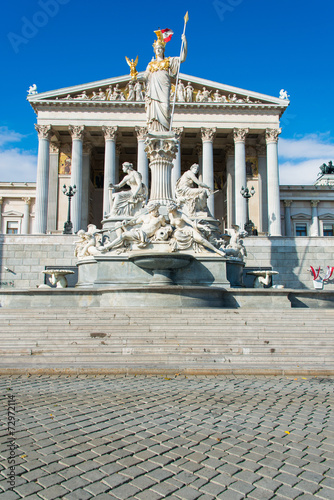 Vienna - OCTOBER 13: Austrian Parliament on October 13 in Vienna