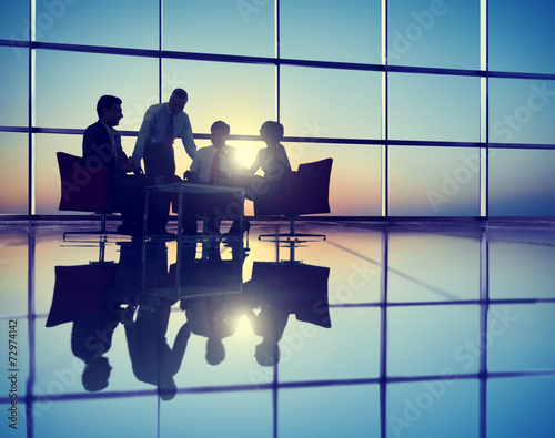 Εκτύπωση καμβά Group of Business People Meeting
