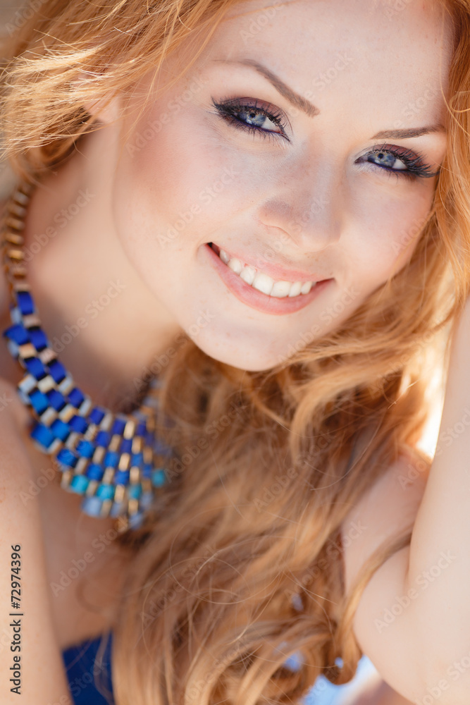 Portrait Of Young Smiling Beautiful Woman. Portrait Of Young Smiling Beautiful Woman.