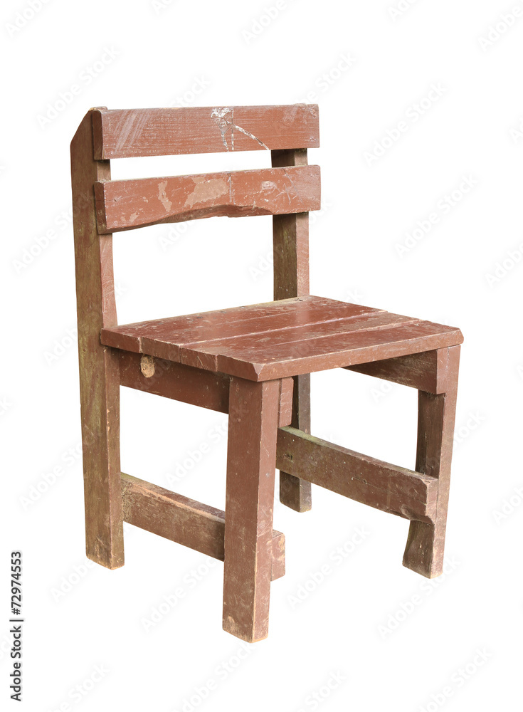 Wooden chair (with clipping path) isolated on white background Wooden chair (with clipping path) isolated on white background