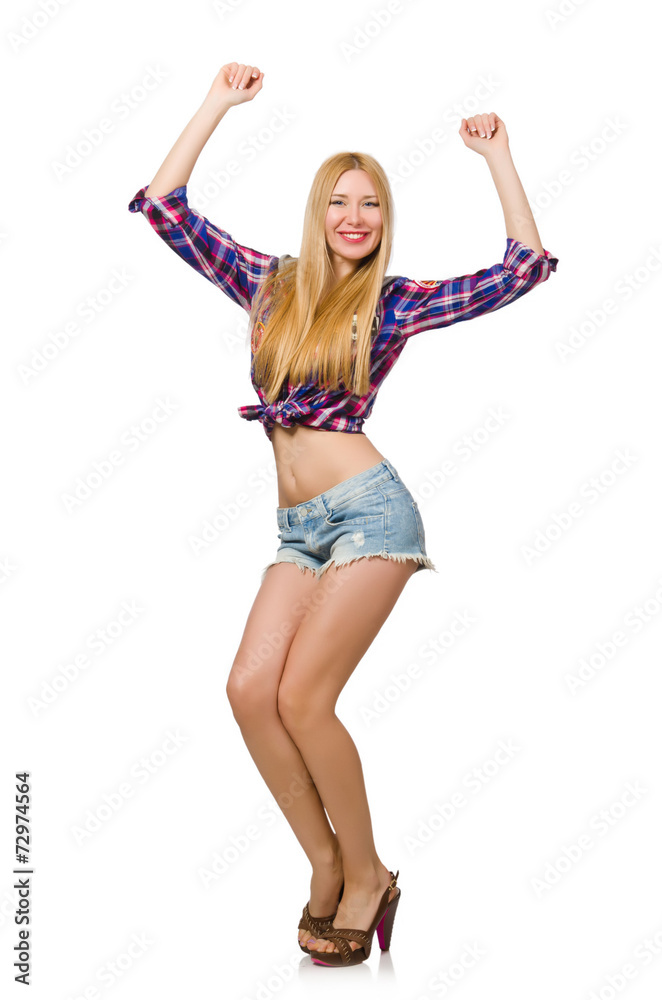 Young woman in fashion concept Young woman in fashion concept