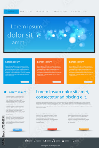 Website blue color template