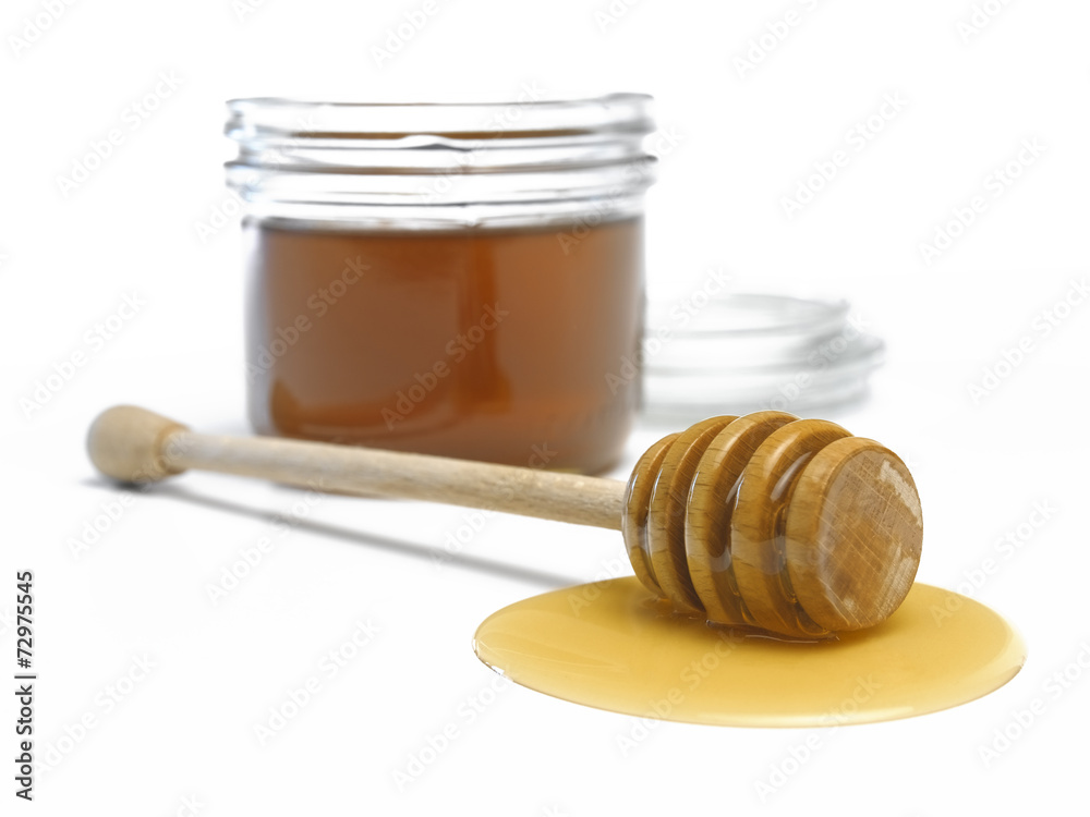 Honey dipper and jar Honey dipper and jar