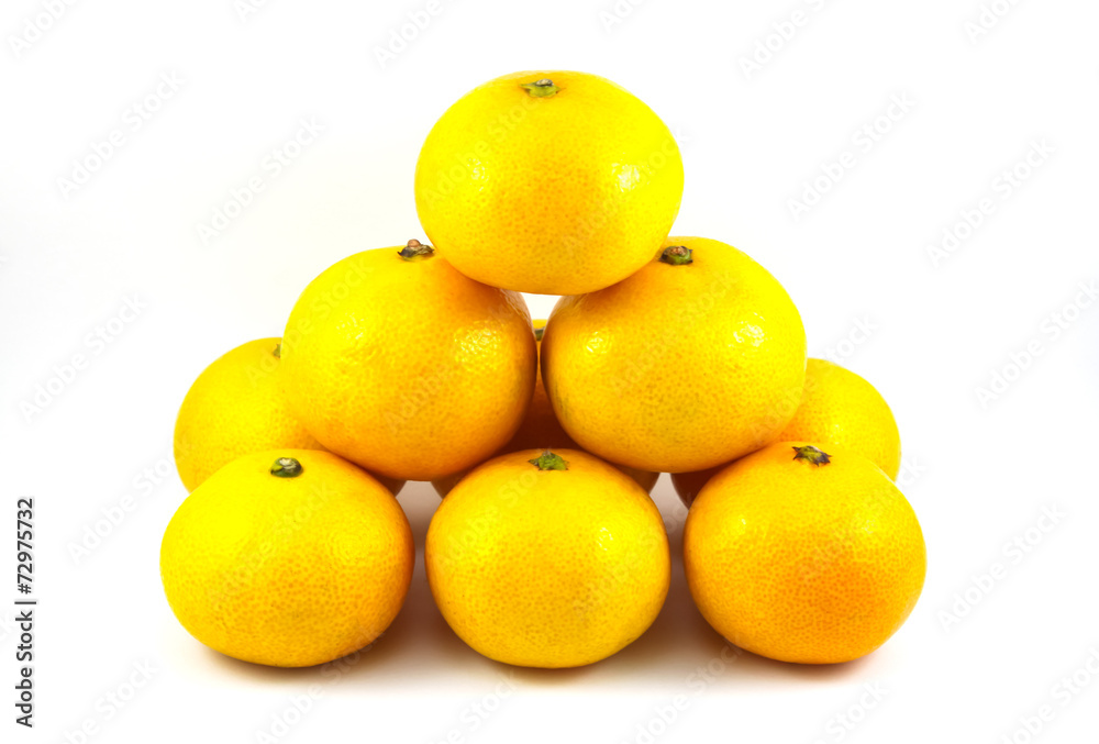 orange on white background