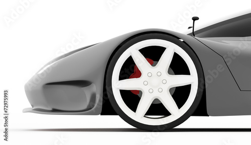Silver sport car concept
