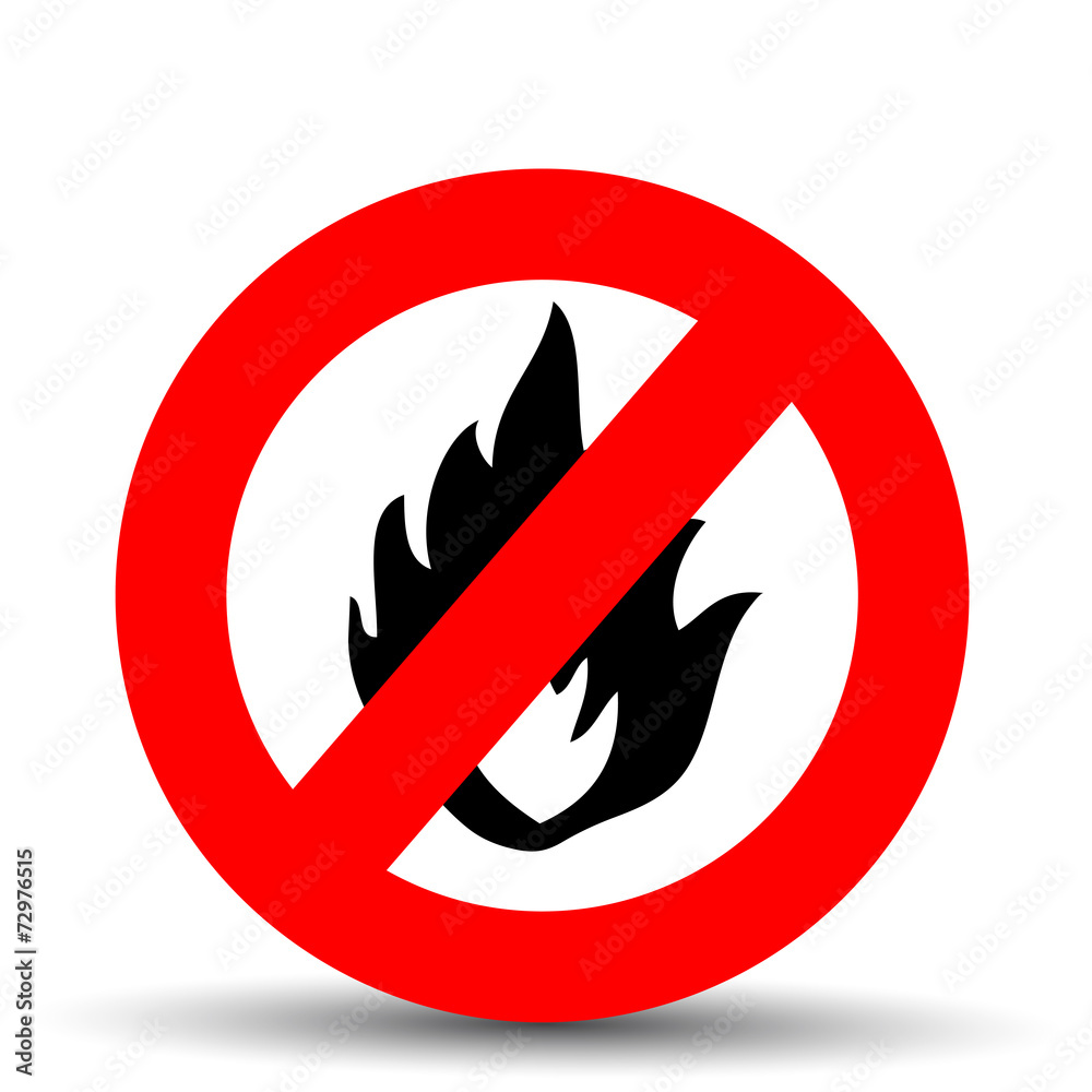No fire vector sign No fire vector sign