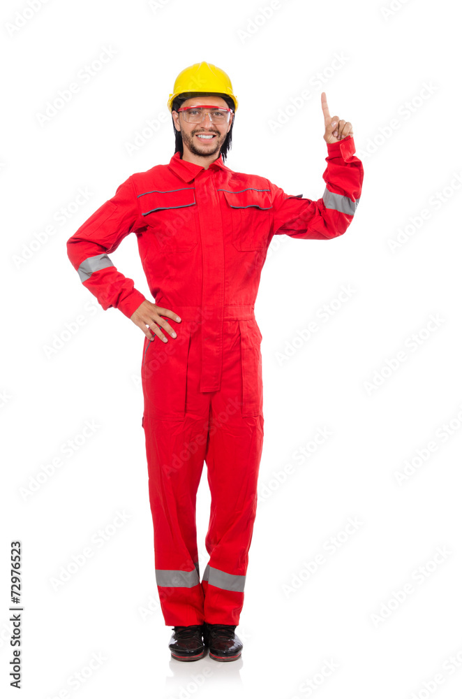 Industrial worker isolated on the white background Industrial worker isolated on the white background