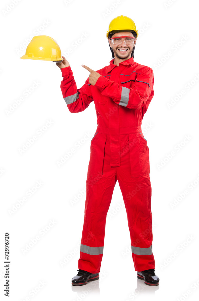 Industrial worker isolated on the white background Industrial worker isolated on the white background