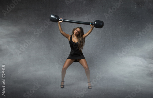 sexy model weights lifting excercise