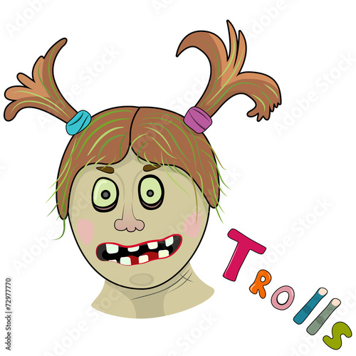 Scary girl troll