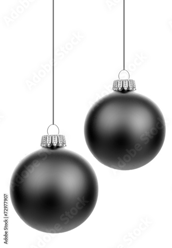 Schwarze Weihnachtskugeln