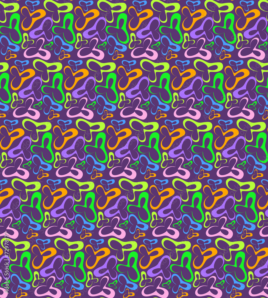 Seamless amoeba colored pattern texture for background, wallpaper, wrapping paper or fabric