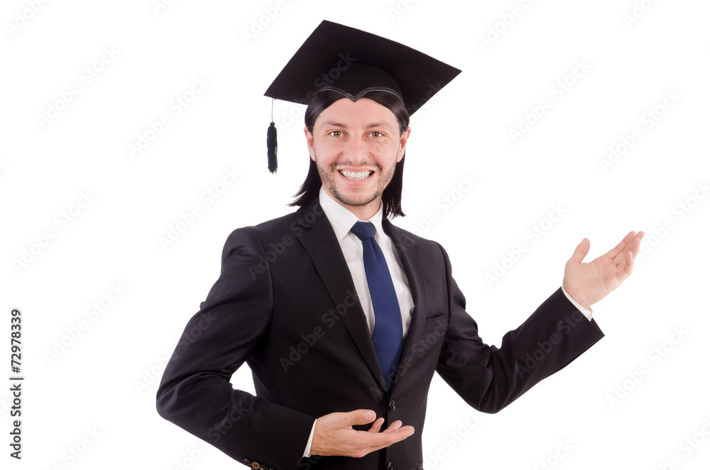 Young student isolated on the white Young student isolated on the white