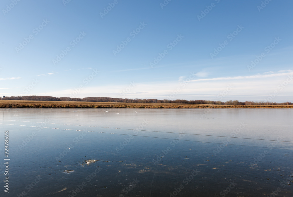 outdoor view of frozen lake outdoor view of frozen lake