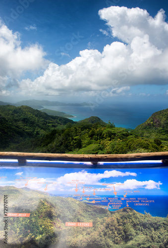 View at Mission Lodge Lookout on Mahe  Seychelles