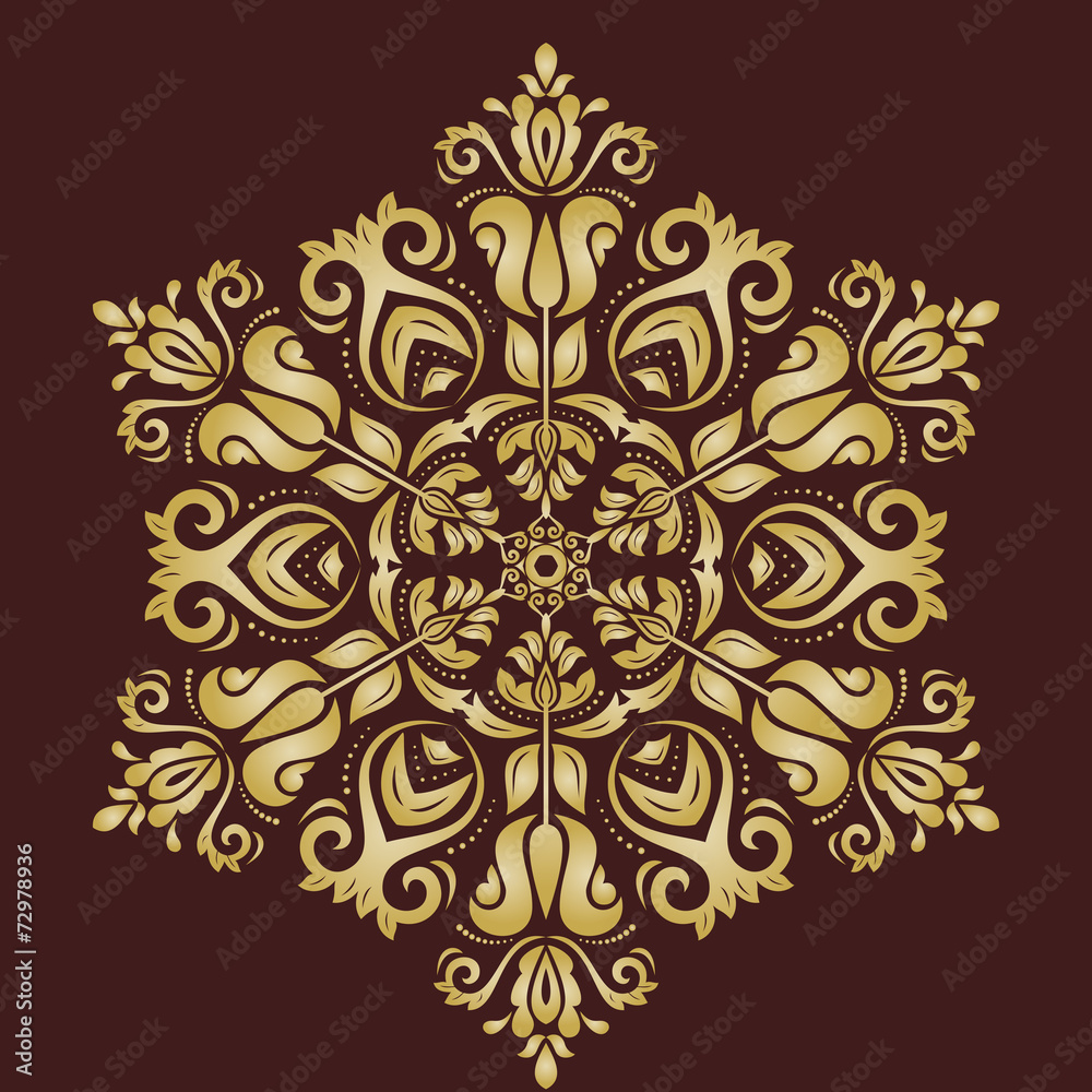Floral Vector Pattern. Orient Abstract Background Floral Vector Pattern. Orient Abstract Background