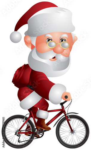 Santa Claus on the BMX Bicycle