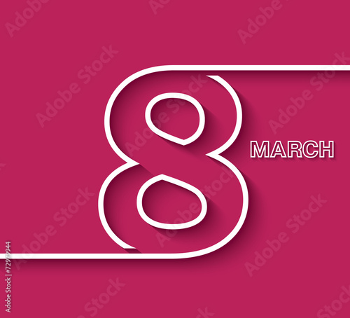 8 March greeting card design