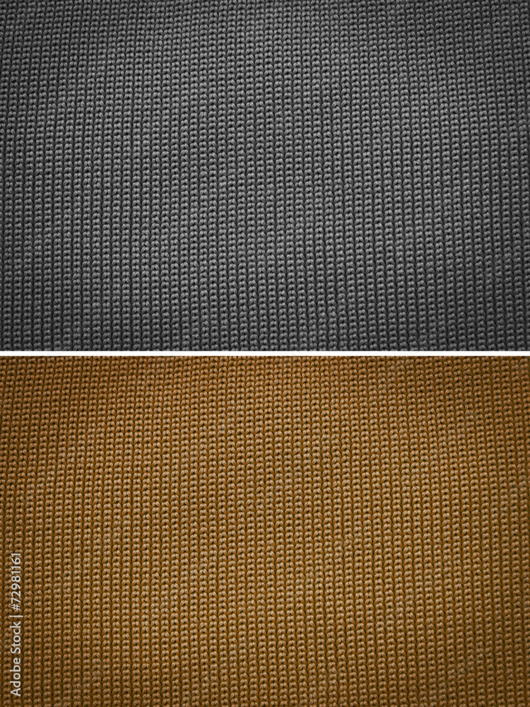 Fototapeta premium Set Knitted wool texture background