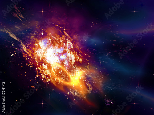Fototapeta Naklejka Na Ścianę i Meble -  Exploding of Star in Space
