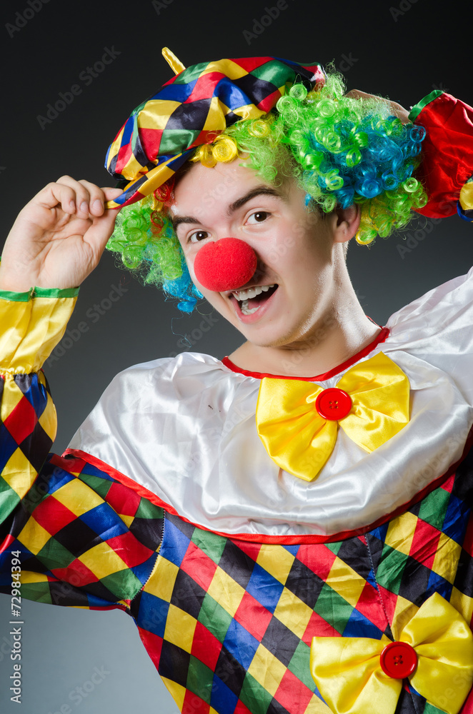 Funny clown in humor concept Funny clown in humor concept