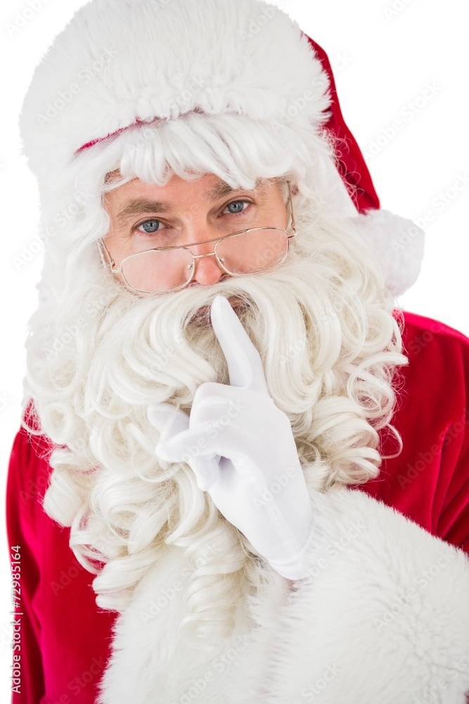 Portrait of santa keeping a secret Portrait of santa keeping a secret