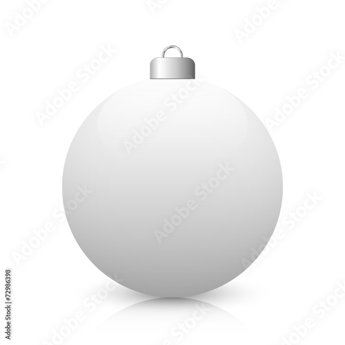 White Christmas Ball with Reflection