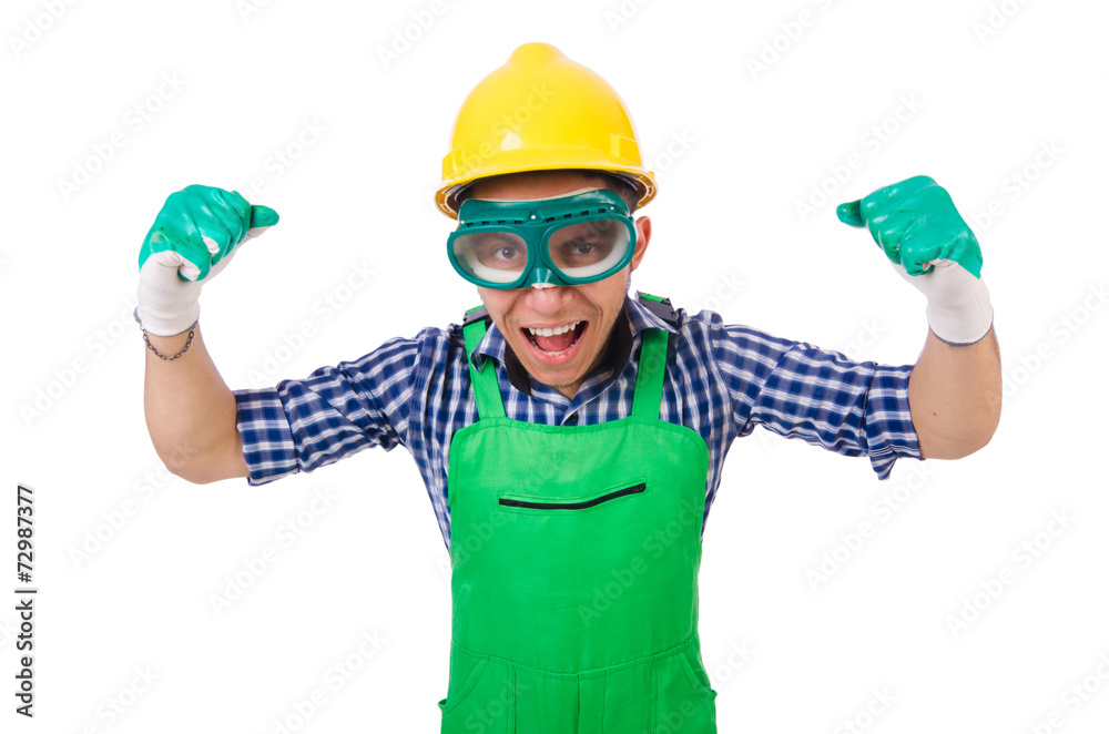 Industrial worker isolated on the white background Industrial worker isolated on the white background