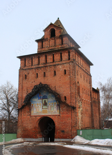 Pyatnitsky gates in Kolomna Kremlin, Russia photo