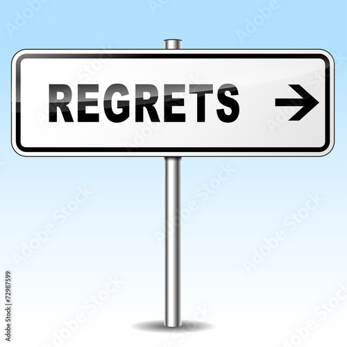 regrets sign