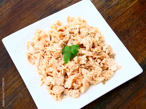 Obraz na plátně assiette de miettes de saumon
