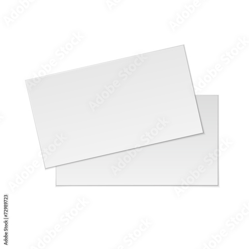 blank business cards on white background © egorka87