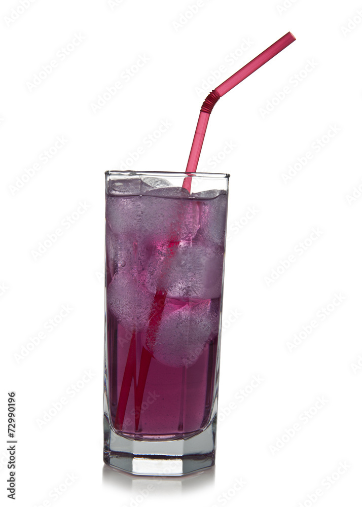 Water with ice in a glass
