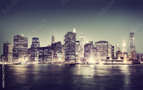 New York City Panorama Night Concepts © Rawpixel.com