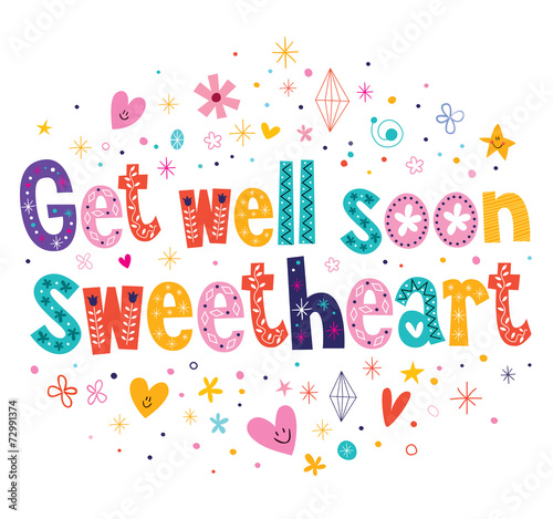 Get well soon sweetheart greeting card