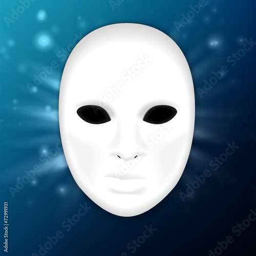 llustration of realistic carnival or theater mask