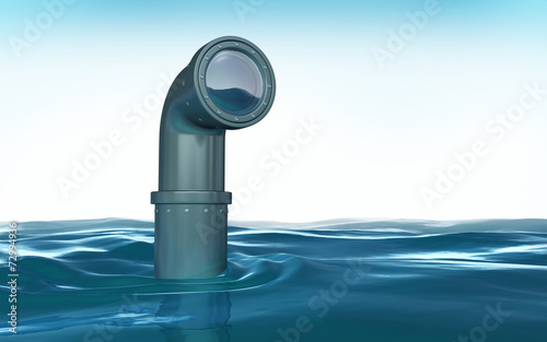 Periscope above the water photo