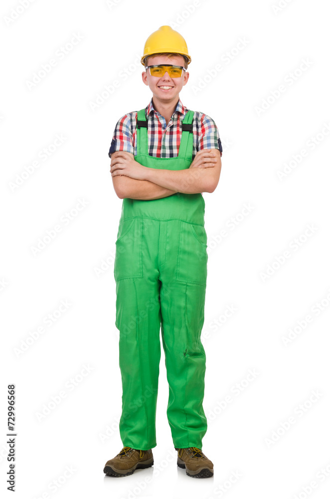 Industrial worker isolated on the white background