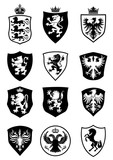 Set of shield heraldry