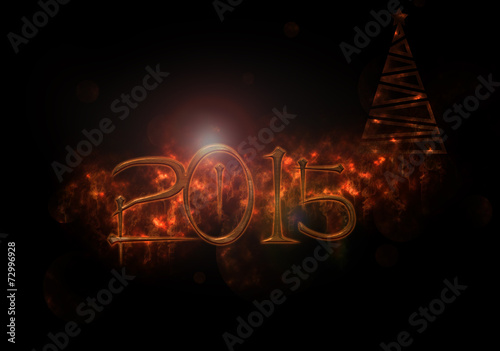 2015 Christmas and New Year mystery Greeting Card