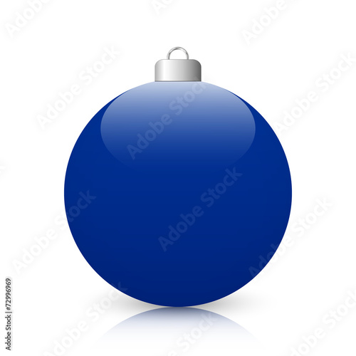 Blue Christmas Ball with Reflection