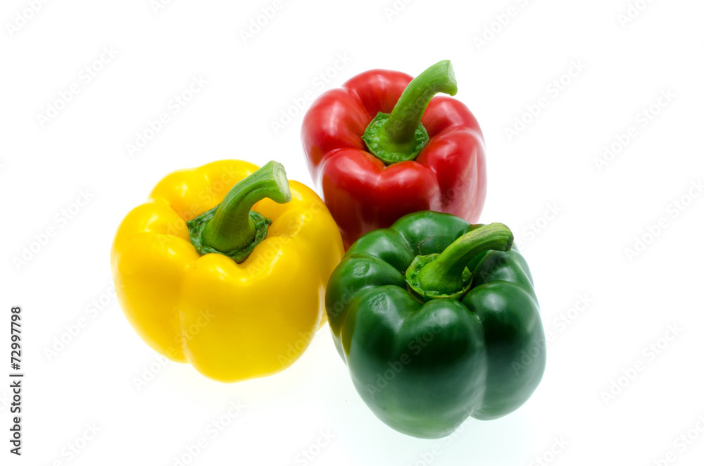 Fresh sweet pepper isolated on white background Fresh sweet pepper isolated on white background