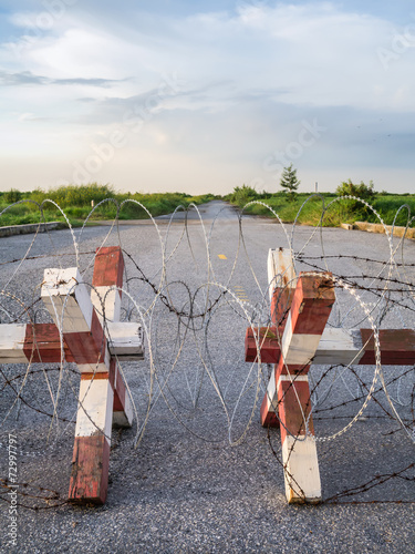 barbed wire fence