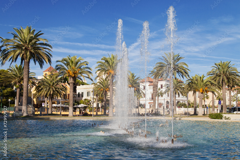 Fountain of the promenade of Salou