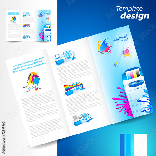 brochure folder leaflet printer cmyk prepress polygraphy ink spl