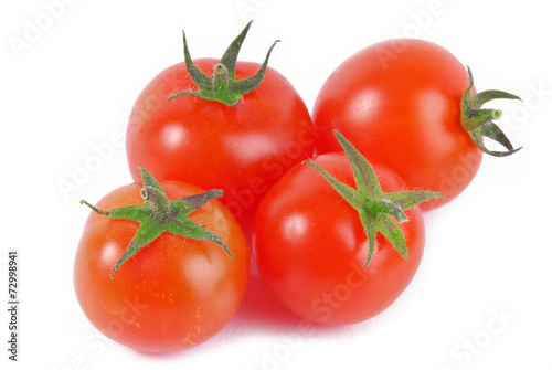 cherry tomato isolated on white photo
