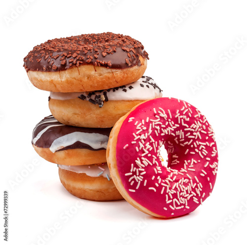 Fotobehang four slide donut isolated