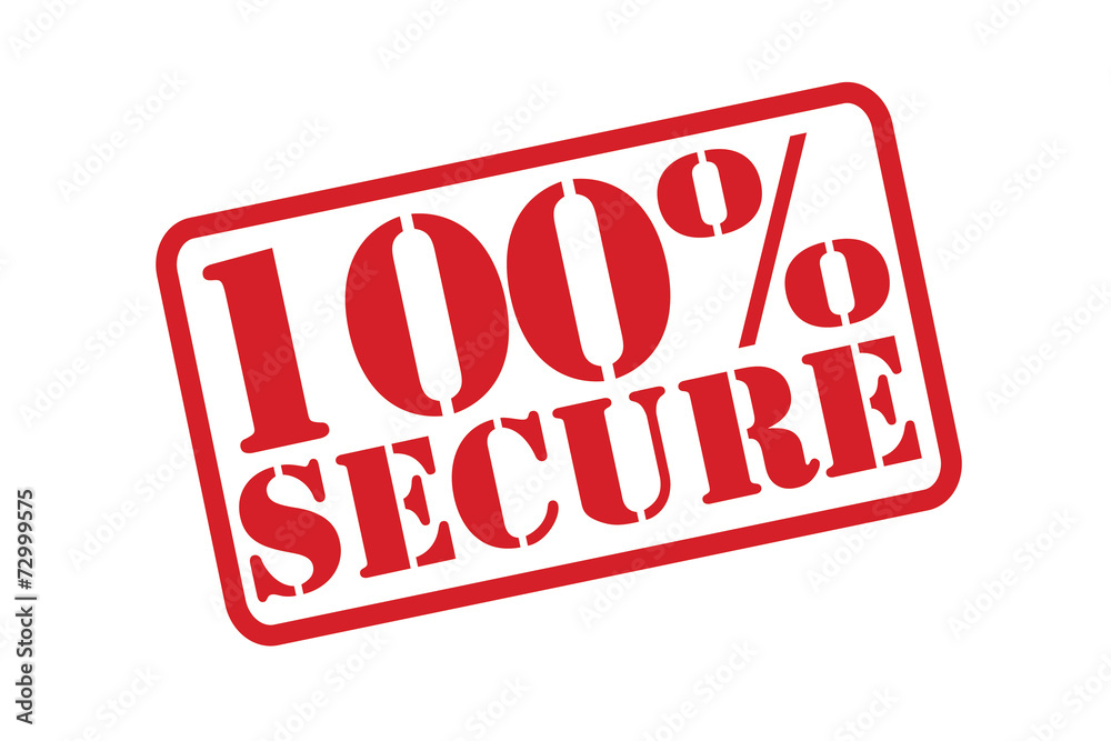 100% SECURE Rubber Stamp vector over a white background. 100% SECURE Rubber Stamp vector over a white background.